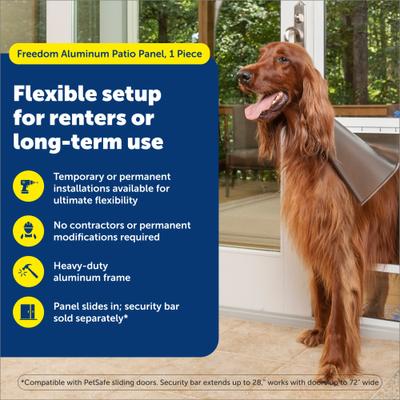 Show full view: PetSafe 96-in Sliding Glass Pet Door, Large, Tall slide 2 of 11
