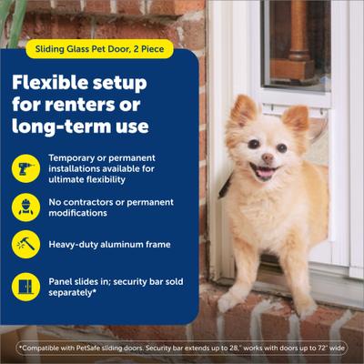 Show full view: PetSafe Sliding Glass Pet Door, 2-Piece, Small slide 2 of 11