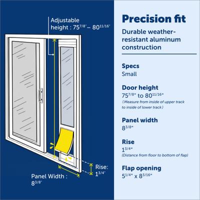 Show full view: PetSafe Sliding Glass Pet Door, 2-Piece, Small slide 3 of 11