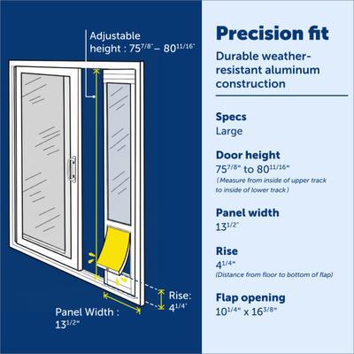 Show full view: PetSafe Sliding Glass Pet Door, 2-Piece, Large slide 3 of 11