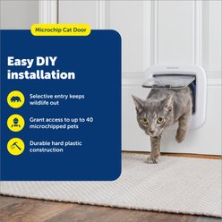 PetSafe 4-Way Locking Microchip Entry Cat Door, White slide 2 of 8
