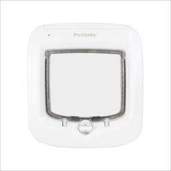 PetSafe 4-Way Locking Microchip Entry Cat Door, White