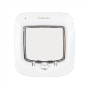 PETSAFE 4-Way Locking Microchip Entry Cat Door, White - Chewy.com