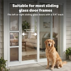 PetSafe Extreme Weather Sliding Glass Cat & Dog Door, White, Large slide 2 of 9