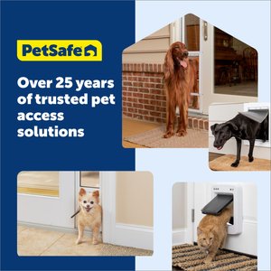 PetSafe Extreme Weather Sliding Glass Cat & Dog Door, White, Large