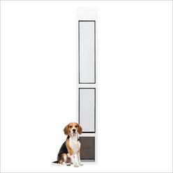 PetSafe Extreme Weather Sliding Glass Cat & Dog Door, White, Medium