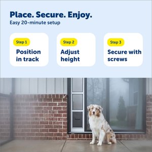 PetSafe Extreme Weather Sliding Glass Cat & Dog Door, White, Large