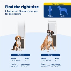 PetSafe Extreme Weather Sliding Glass Cat & Dog Door, White, Large