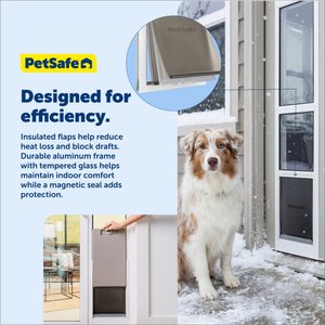 PetSafe Extreme Weather Sliding Glass Cat & Dog Door, White, Large