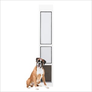 PetSafe Extreme Weather Sliding Glass Cat & Dog Door, White, Large