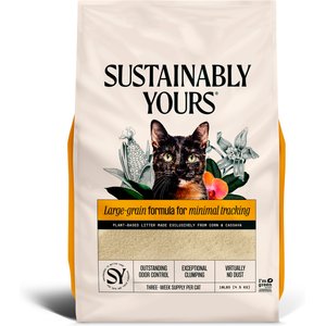 Sustainably Yours Large-Grain Formula Unscented Clumping Cat Litter, 10-lb bag