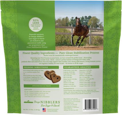 Show full view: Omega Fields Omega Nibblers Low Sugar & Starch Apple Horse Treats, 3.5-lb bag slide 2 of 3