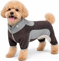 Pet Life Active Warm-Pup Dog Hoodie, Brown & Grey, X-Large