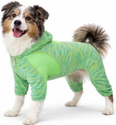 Pet Life Active Downward Dog Hoodie, Green, Medium