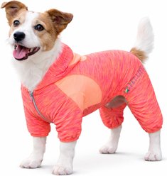 Pet Life Active Downward Dog Hoodie, Orange, Small slide 1 of 12