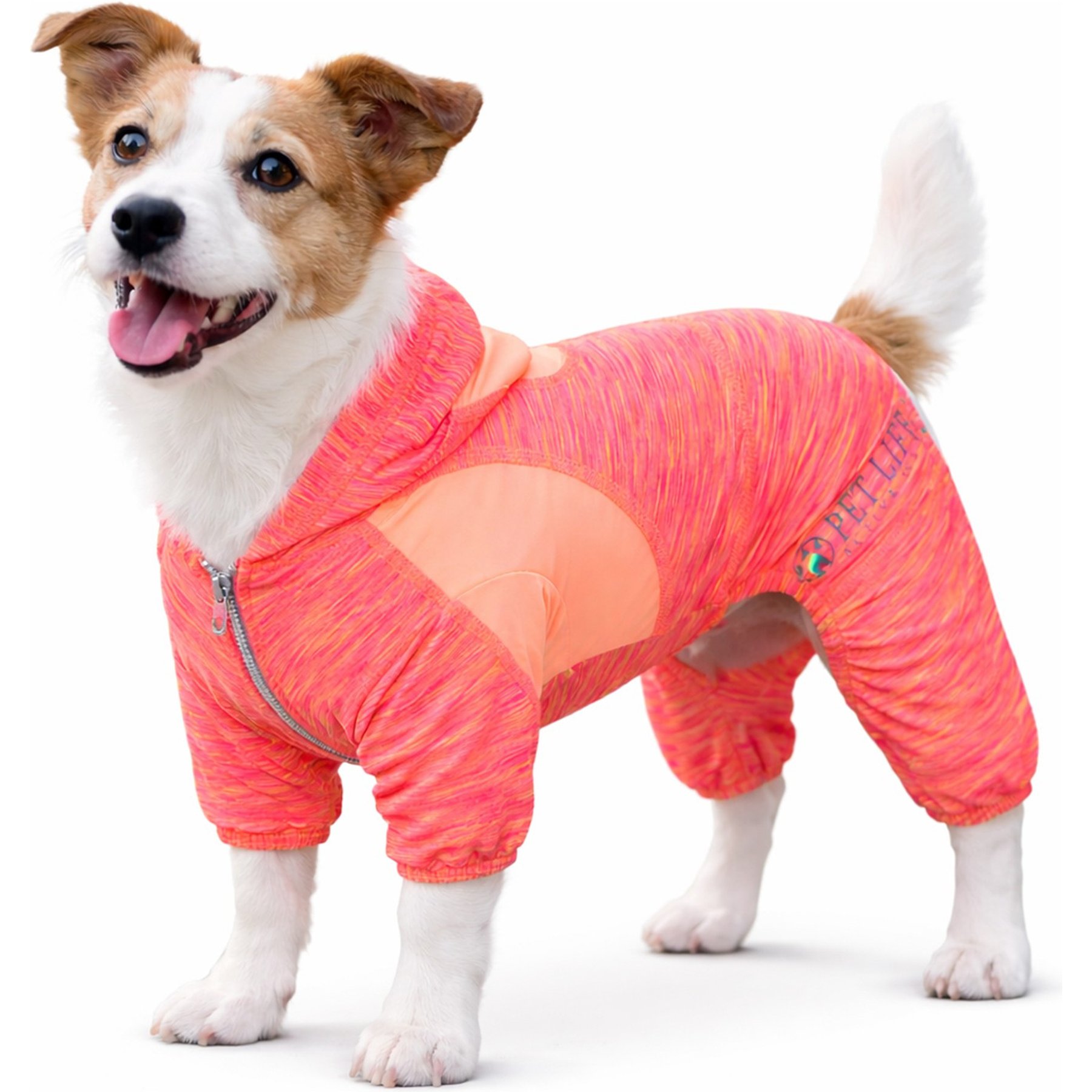 Pet Life Active Downward Dog Hoodie, Orange, Large