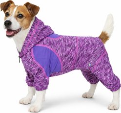 Pet Life Active Downward Dog Hoodie, Purple, X-Small