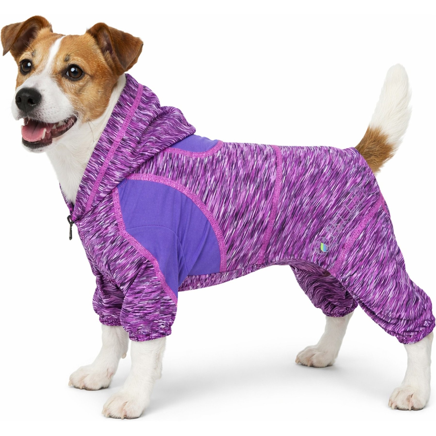 Pet Life Active Downward Dog Hoodie, Purple, Large