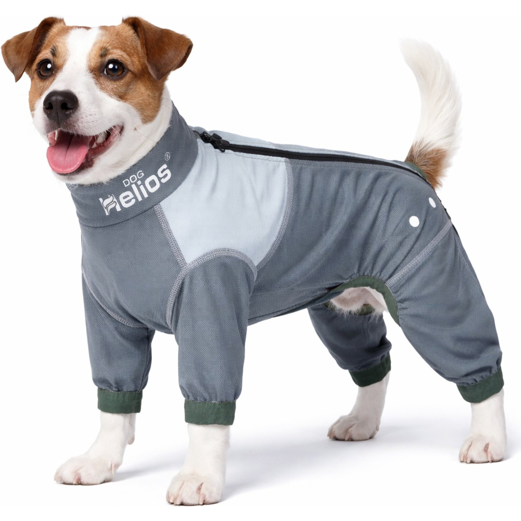 Dog Helios Tail Runner Lightweight 4-Way Stretch Performance Dog Tracksuit, Grey, Small