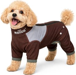 Dog Helios Tail Runner Lightweight 4-Way Stretch Performance Dog Tracksuit, Brown & Grey, Large