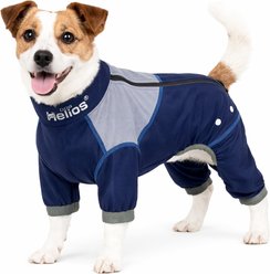 Dog Helios Tail Runner Lightweight 4-Way Stretch Performance Dog Tracksuit, Blue & Grey, Medium