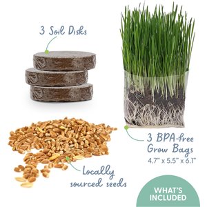The Cat Ladies Organic Pet Grass Grow Kit, 3 count