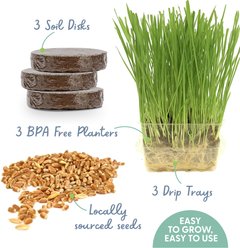The Cat Ladies Organic Pet Grass Growing Kit with Containers, 3 count slide 2 of 8