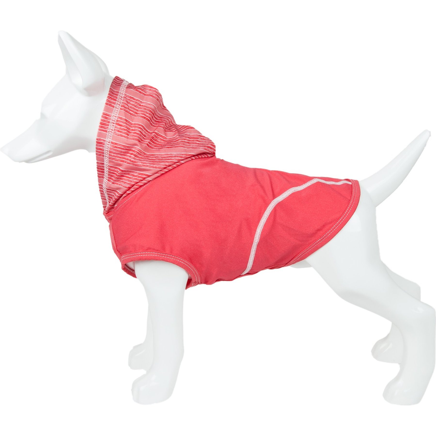 Pet Life Premium Stretch Active Dog Sleeveless Hoodie, Red, X-Large