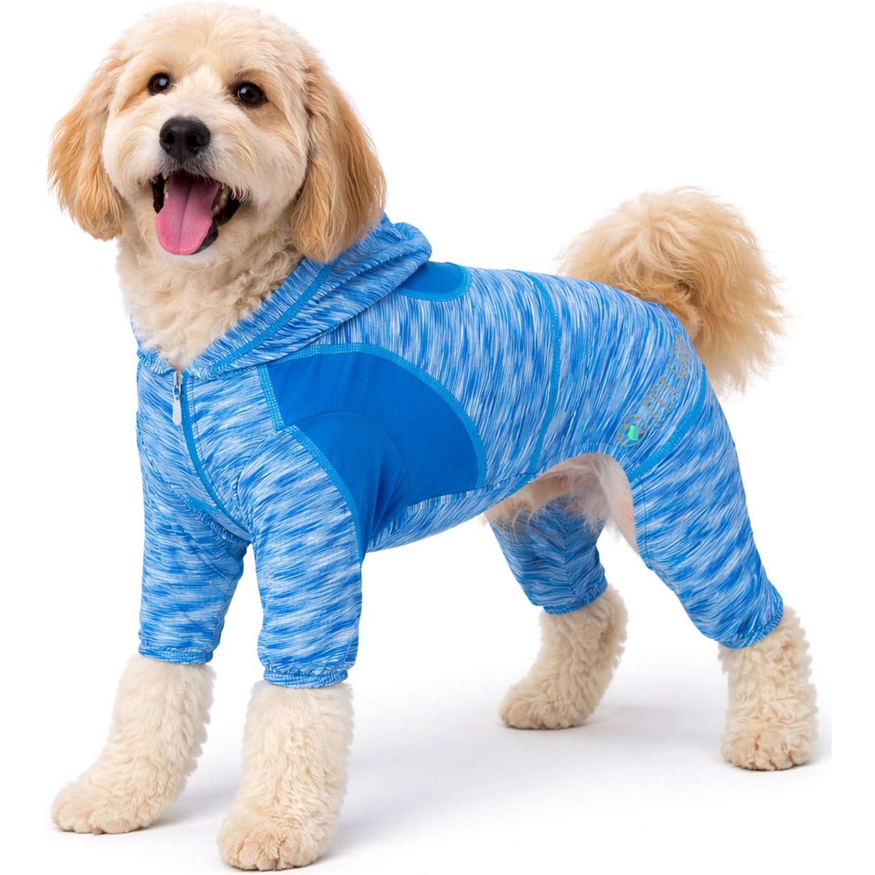 Pet Life Full Body Warm Up Active Dog Hoodie, Blue, X-Large