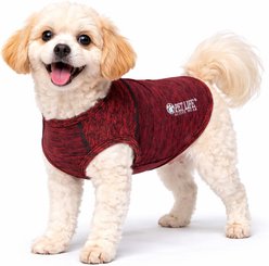 Pet Life Quick-Dry Stretch Active Dog T-Shirt, Maroon, Medium