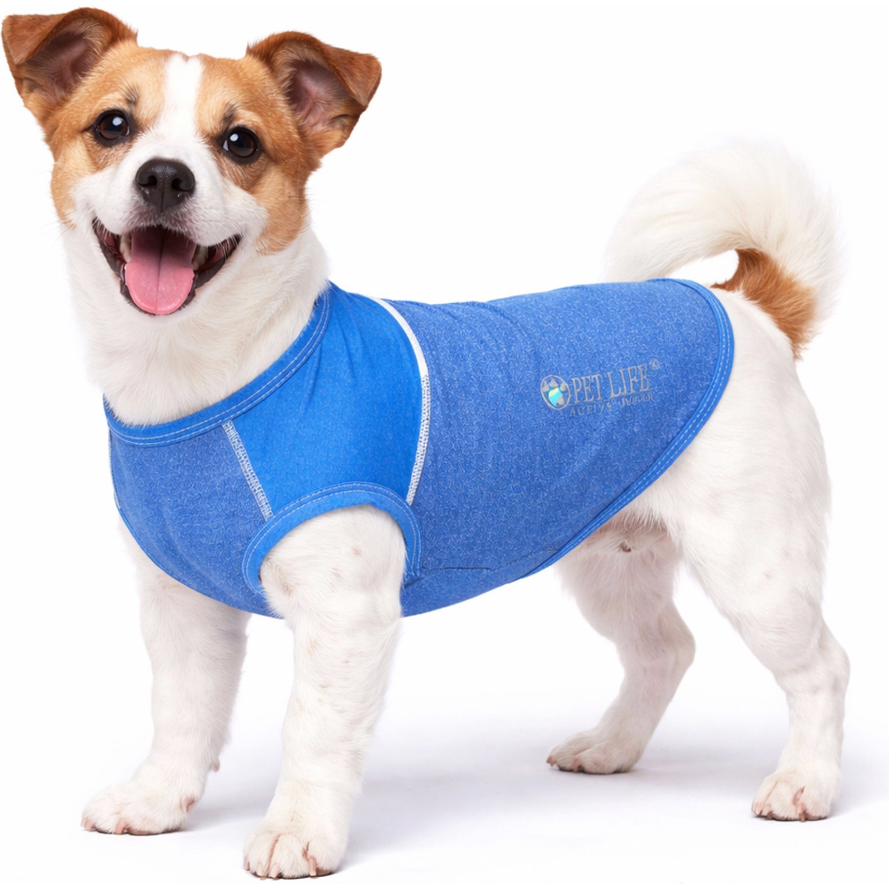 Pet Life Quick-Dry Stretch Active Dog T-Shirt, Blue, X-Small