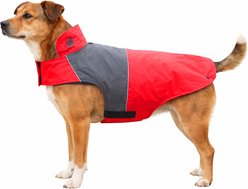 Touchdog Lightening 2-in-1 Convertible Dog Jacket, Red, Small