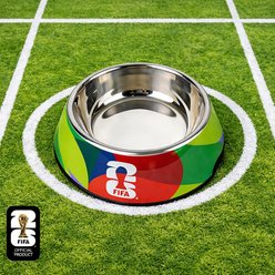 FIFA Color Pop Non-Skid Stainless Steel Dog Bowl, Multicolor, 160-mL slide 1 of 9