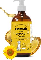 PetMade Omega 3+ Formula Skin & Coat Health Flavored Liquid Vitamins for Dogs, 16-fl oz