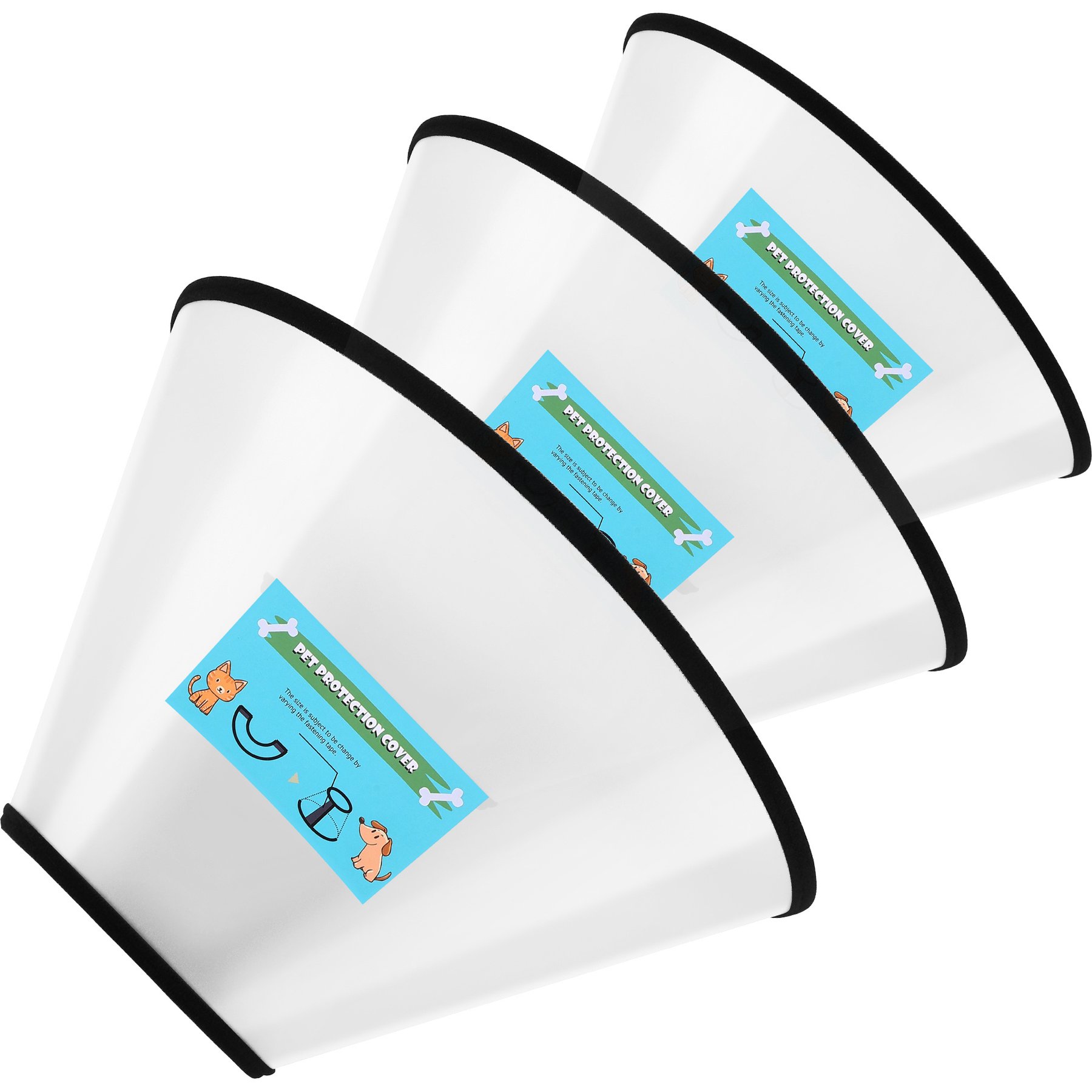 GLADOG Soft Recovery Cone Collar for Dogs & Cats, Small, 3 count