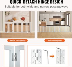 Bencmate 3 Panel Freestanding Foldable Dog Gate, White slide 2 of 8