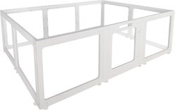 Bencmate Clear Acrylic Dog Exercise Pen, White, 10 panel