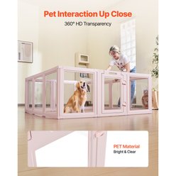 Bencmate Transparent Window Lockable Dog Exercise Pen, Pink slide 2 of 8