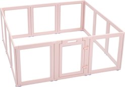 Bencmate Transparent Window Lockable Dog Exercise Pen, Pink