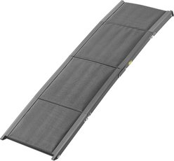 Bencmate Folding Portable Non-Slip Oxford Fabric Surface Dog Ramp, Black, 71 x 20-in
