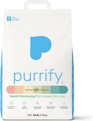 Purrify Health Monitoring Unscented Color-Changing Clumping Cat Litter, 10-lb bag, 1 count