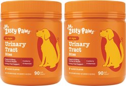 Zesty Paws Urinary Tract Bites Bacon Flavored Soft Chews Cranberry Bladder Kidney Supplement for Dogs, 180 count bundle slide 1 of 8