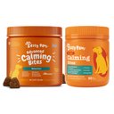 Zesty Paws All Ages, Calming Bites, Peanut Butter Flavored Soft Chews, Behavior Functional Dog Supplement, 90 count & Zesty Paws All Ages, Advanced Calming Bites with Melatonin, Turkey Flavored Soft Chews, Behavior Functional Dog Supplement, 90 count