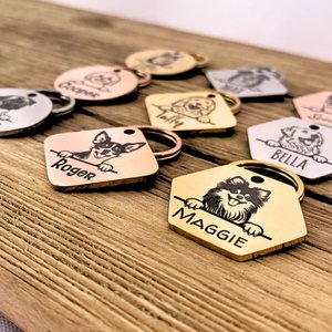 PawFurEver Dog Breed Stainless Steel Personalized Dog ID Tag, Labrador Retriever, Silver