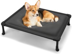 Veehoo Chewproof Padded Cooling Elevated Cot Dog Bed, Grey, Large