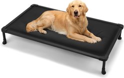 Veehoo Chewproof Padded Cooling Elevated Cot Dog Bed, Black, XX-Large
