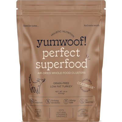 Yumwoof Natural Pet Food Yumwoof Natural Pet Food Perfect Superfood Low Fat Turkey Dehydrated Dog Food, 14-oz bag