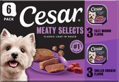 Cesar Classic Loaf in Sauce Variety Pack Adult Filet Mignon & Grilled Chicken Wet Dog Food Trays, 3.5...