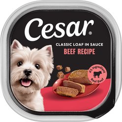 Cesar Classic Loaf in Sauce Beef Recipe Grain-Free Small Breed Adult Wet Dog Food, 3.5-oz, case of 24