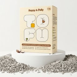 Happy & Polly Coconut Charcoal Tofu Cat Litter, 5.5-lb bag, 2 count